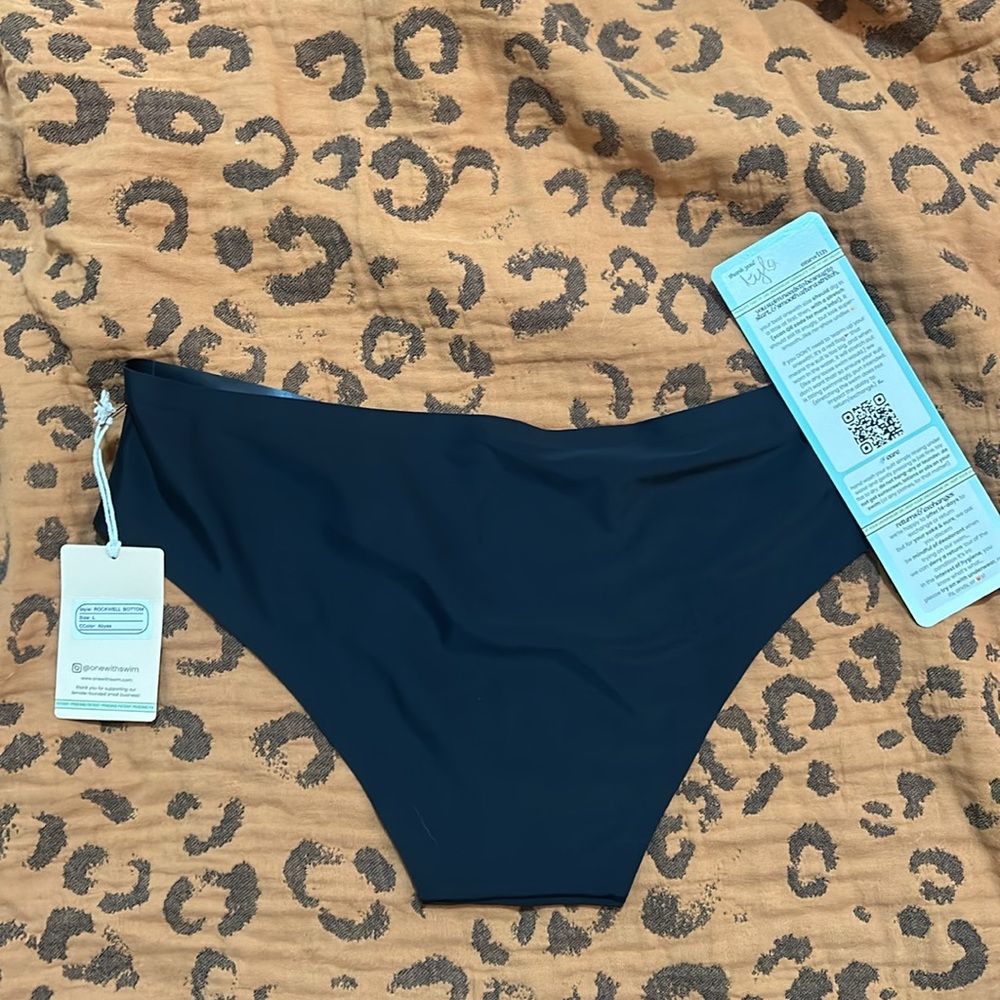 Onewith Swim Bottoms - Style:Rockwell medium to full coverage Color: Black Abyss